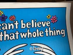 I CAN'T BELIEVE I ATE THAT VINTAGE 1972 BLACKLIGHT HEADSHOP POSTER By STAR CITY