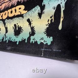 I DIG YOUR BODY Zombie Blacklight Poster Flocked Velvet Vintage 1970s Nate Owens