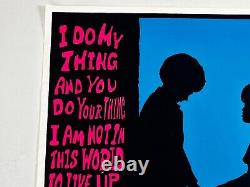 I DO MY THING YOU DO YOUR THING Perls Blacklight Vintage Poster Black Power BLM