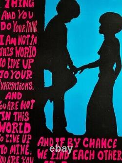 I DO MY THING YOU DO YOUR THING Perls Blacklight Vintage Poster Black Power BLM