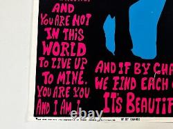 I DO MY THING YOU DO YOUR THING Perls Blacklight Vintage Poster Black Power BLM