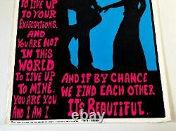 I DO MY THING YOU DO YOUR THING Perls Blacklight Vintage Poster Black Power BLM
