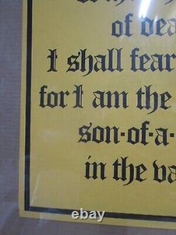 I Walk Through The Valley Of Death Black Light Vintage Poster 1971 Cng3273