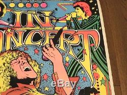 In Concert Vintage Blacklight Poster Music Dylan Alice Cooper Led Zeppelin 70's