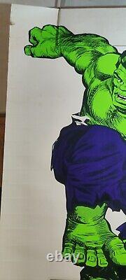 Incredible Hulk Silkscreen Blacklight Marvel/Personality Poster, 1966