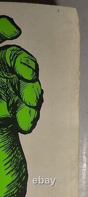 Incredible Hulk Silkscreen Blacklight Marvel/Personality Poster, 1966