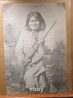 Indian Geronimo Poster 1970's Vintage Apache In#G4614