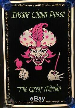 Insane Clown Posse Great Milenko Blacklight Promo Poster Arabic Writing Rare