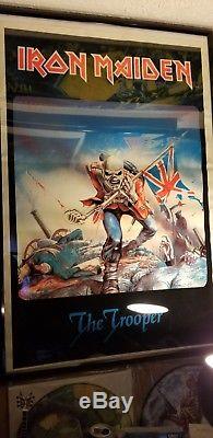 Iron Maiden Blacklight Poster vintage the trooper rare no pin holes in corners