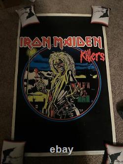 Iron Maiden Killers Felt Black Light Poster #816 1988