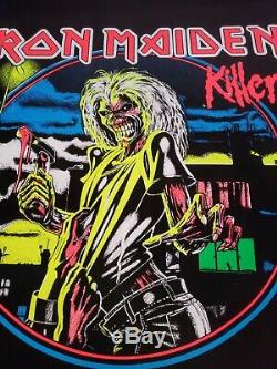 Iron Maiden Killers flocked blacklight poster'88 SUPER RARE ORIGINAL
