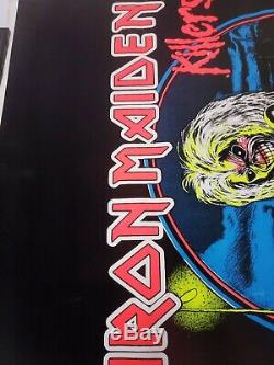 Iron Maiden Killers flocked blacklight poster'88 SUPER RARE ORIGINAL