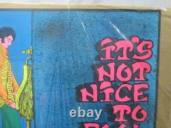 It's Not Nice To Fool Mother Nature Lib Black Light Vintage Poster 1972 Cng378