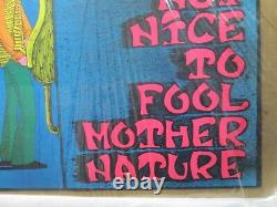 It's Not Nice To Fool Mother Nature Lib Black Light Vintage Poster 1972 Cng378