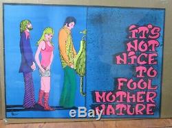 It's not nice to fool Mother Nature Vintage Black Light Poster 1972 Inv#G4043