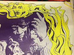 JIMI HENDRIX VINTAGE 1970's HEADSHOP BLACKLIGHT POSTER By Gary Patterson -NICE