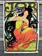 Job Original Vintage Poster Blacklight Rolling Papers Woman 1970s Psychedelic