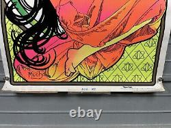 JOB original vintage poster blacklight rolling papers woman 1970s Psychedelic