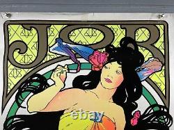 JOB original vintage poster blacklight rolling papers woman 1970s Psychedelic