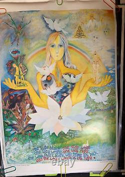 JUSTICE VINTAGE 1970 TRIPPY HEADSHOP CELESTIAL ARTS POSTER By Jerry Finch