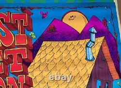 JUST GET IT ON VINTAGE 1960's BLACKLIGHT WESTERN GRAPHICS HEADSHOP POSTER -NICE