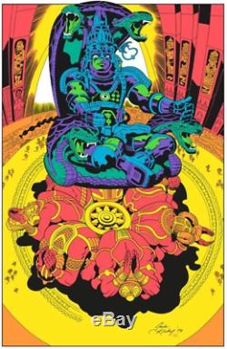 Jack Kirby Cosmic LORD OF LIGHT Blacklight Print Royal Chamber of Brahma NEW