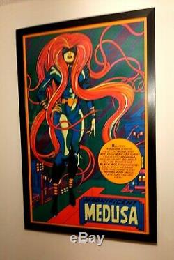 Jack Kirby Medusa Third Eye Black Light Poster (1971) Marvel Comics