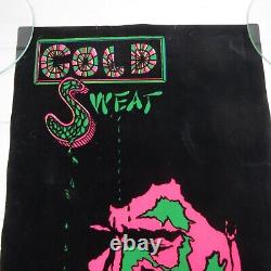 James Brown Cold Sweat Vintage 1973 Small Flocked Blacklight Poster