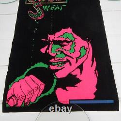 James Brown Cold Sweat Vintage 1973 Small Flocked Blacklight Poster