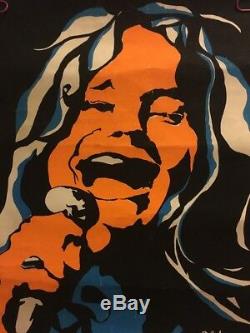 Janis Joplin Pearl Vintage Blacklight Poster 1970's Psychedelic Pin-up Original