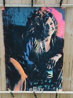 Janis Joplin Vintage Black Light DayGlow Poster Gemini Rising Inc Rolled 1971