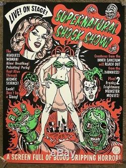 Jayne Mansfield Supernatural Shock Show BlackLight Art Print Poster Mondo Movie