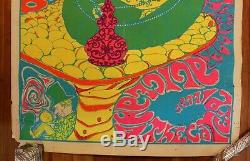 Jefferson Airplane Poster Alice in Wonderland 1960s Black Light Psychedelic Rare