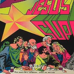 Jesus Christ Superstar Blacklight Psychedelic Poster 1971 Vintage