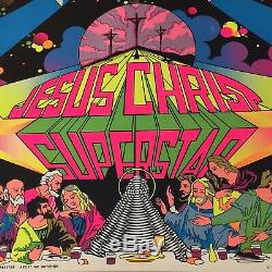 Jesus Christ Superstar Blacklight Psychedelic Poster 1971 Vintage