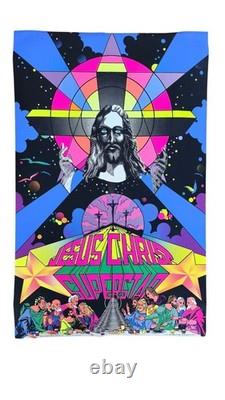 Jesus Christ Superstar Vintage 1971 Blacklight Poster Third Eye Last Supper Art