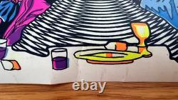 Jesus Christ Superstar Vintage 1971 Blacklight Poster Third Eye Last Supper Art