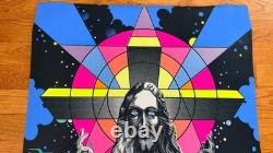 Jesus Christ Superstar Vintage 1971 Blacklight Poster Third Eye Last Supper Art