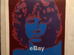 Jim Morrison Original Vintage Poster Psychedelic Blacklight Pin-Up Marsh Doors