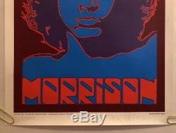 Jim Morrison Original Vintage Poster Psychedelic Blacklight Pin-Up Marsh Doors