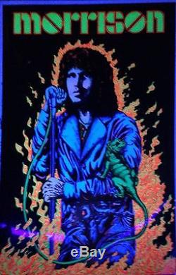 Jim Morrison The Doors Lizard King Rare Original Vintage Blacklight Poster