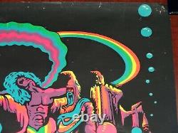 Jim Morrison The Wizard The Doors Vintage 1969 Blacklight Poster RARE Damaged