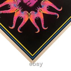 Jimi Hendrix #1738 Scorpio Poster 23 X 35 1996 Flocked Blacklight Poster