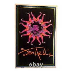 Jimi Hendrix 1996 Flocked Blacklight Poster #1738 Scorpio Poster 23 X 35