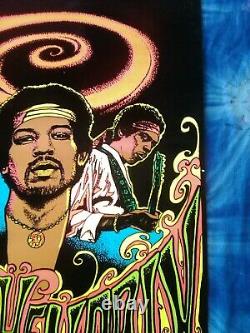 Jimi Hendrix Blacklight Poster, Felt, ©1975 Dynamic, Collector Series No. 2, Rare