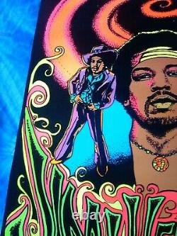 Jimi Hendrix Blacklight Poster, Felt, ©1975 Dynamic, Collector Series No. 2, Rare