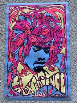 Jimi Hendrix Experience 1967 Blacklight Poster 23 x 35 Pandora Productions