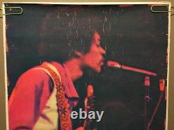 Jimi Hendrix Vintage Blacklight Poster Psychedelic Dotted 1970 Pin-up Ephemera