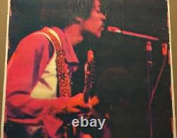 Jimi Hendrix Vintage Blacklight Poster Psychedelic Dotted 1970 Pin-up Ephemera