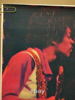 Jimi Hendrix Vintage Blacklight Poster Psychedelic Dotted 1970 Pin-up Ephemera